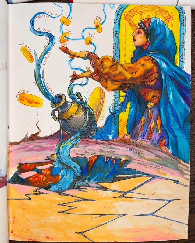 Page 3 of trying to fill up a Jewish sketchbook
