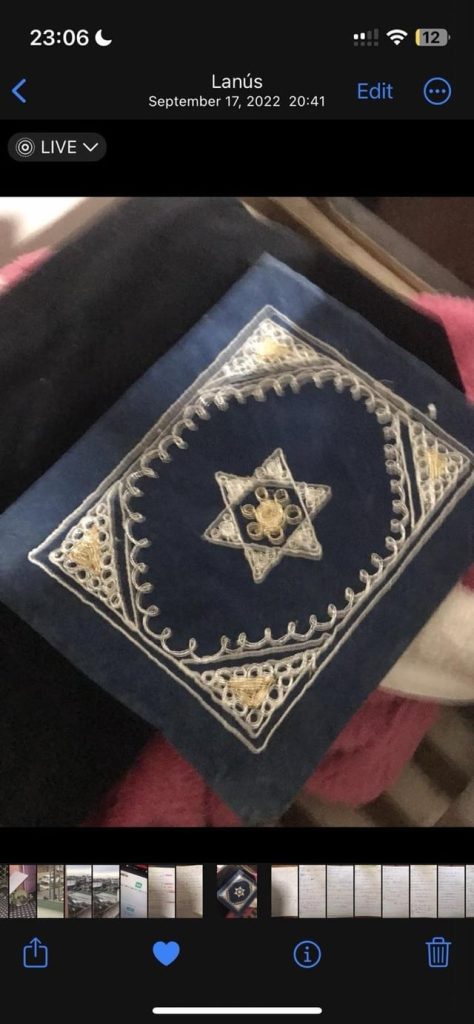 My mom found this tefillin bag in Argentina – years later I saw the same one on a Canadian synagogue’s website. Does anyone know where it’s from?