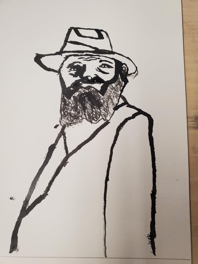 I made the rebbe out of ink
