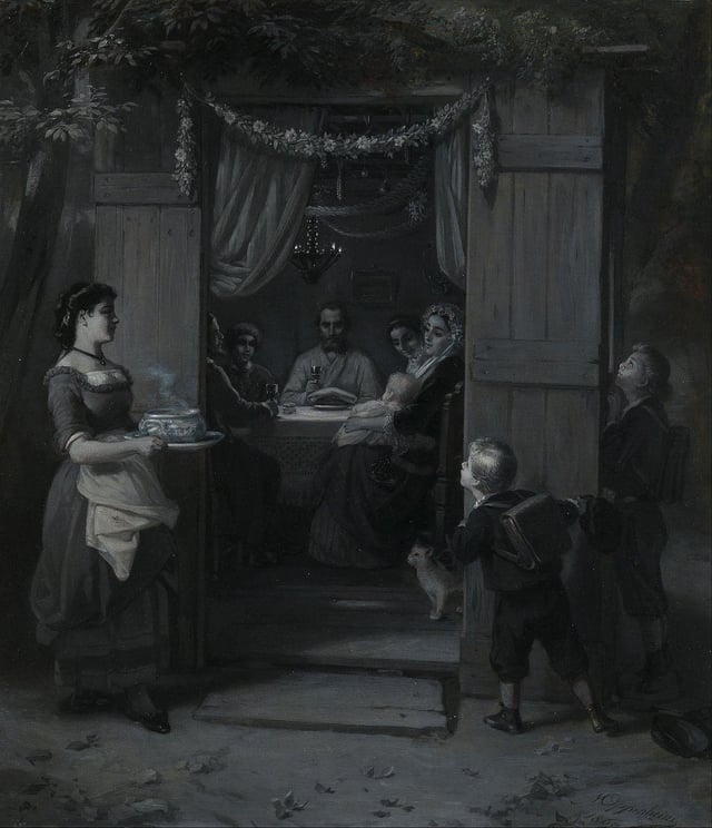 Sukkot by Moritz Daniel Oppenheim